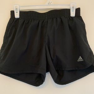 Adidas black running shorts
